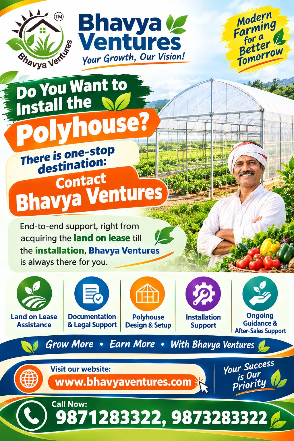Bhavya Ventures: Revolutionizing Polyhouse Installation in India - Bhavya Ventures